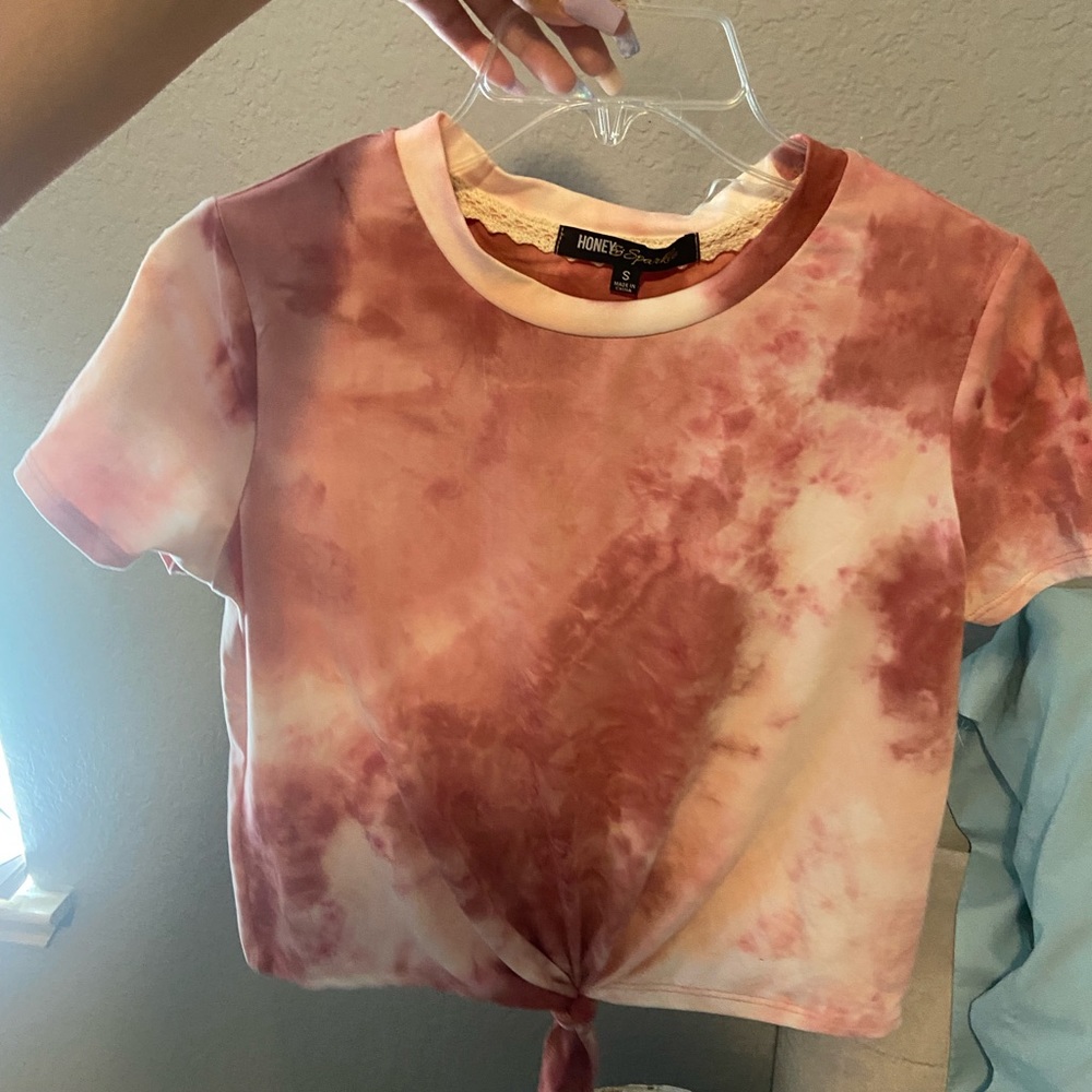 Shirt, crop top, honey